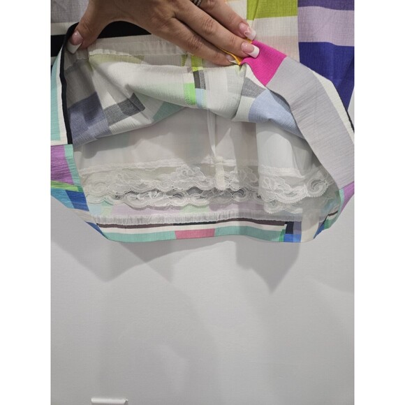 Trina Turk Mod Colorblock Sleeveless Sheath Dress Vibrant Multicolor Mini Size 4 - Picture 10 of 11